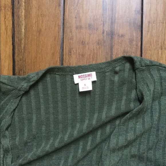 Green Ribbed Cardigan ❌SOLD❌ - Picture 3 of 4